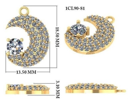 KADIN kolye 3dm 1render detay mücevher yazdırılabilir elmas altın gümüş düğün sterlin beyaz parlak platin değerli takı 3d print model - Mito3D