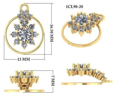 women pendant 3dm 1render detail jewellery printable diamond gold silver wedding jewel sterling white brilliant platinum precious necklace pendants jewelry 3d print model - Mito3D