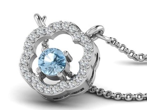 femmes pendentif 3dm rendre bijoux imprimable gemme diamant or argent mariage engagement bijou sterling blanc brillant platine luxe précieux Collier pendentifs 3d print model - Mito3D