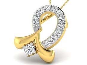 KADIN kolye 3dm vermek mücevher yazdırılabilir elmas altın gümüş düğün nişan takı sterlin beyaz parlak platin lüks değerli 3d print model - Mito3D