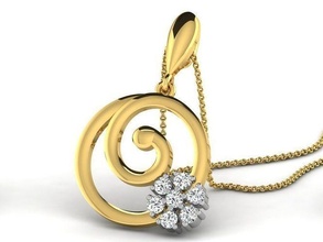 kadin kolye 3dm vermek mücevher yazdırılabilir elmas altın gümüş düğün nişan takı sterlin beyaz parlak platin lüks değerli 3d print model - Mito3D