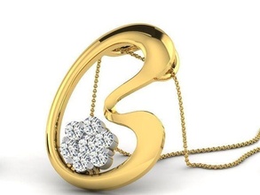 kadin kolye 3dm vermek mücevher yazdırılabilir elmas altın gümüş düğün nişan takı sterlin beyaz parlak platin lüks değerli 3d print model - Mito3D