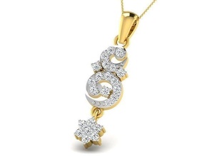 mulheres pingente 3dm render jóias imprimível gema diamante ouro prata Casamento noivado jóia esterlina branco brilhante platina luxo precioso colar pingentes 3d print model - Mito3D