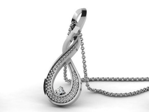 women pendant 3dm render jewellery printable gem diamond gold silver wedding engagement jewel sterling white brilliant platinum luxury precious necklace pendants jewelry 3d print model - Mito3D