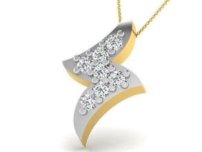 donne pendente 3dm render gioielleria stampabile gemma diamante oro argento nozze fidanzamento gioiello sterlina bianca brillante platino lusso prezioso collana ciondoli 3d print model - Mito3D