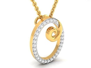 KADIN kolye 3dm vermek mücevher yazdırılabilir elmas altın gümüş düğün nişan sterlin beyaz parlak platin lüks değerli takı 3d print model - Mito3D
