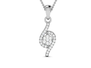 femmes pendentif 3dm rendre bijoux imprimable gemme diamant or argent mariage engagement bijou sterling blanc brillant platine luxe précieux collier pendentifs 3d print model - Mito3D