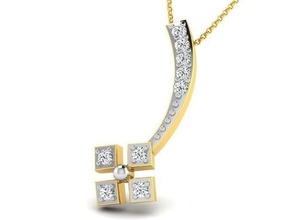 frauen anhänger 3dm schmuck druckbar juwel diamant gold silber hochzeit engagement sterling weiß brillant platin luxus wertvoll halskette 3d print model - Mito3D