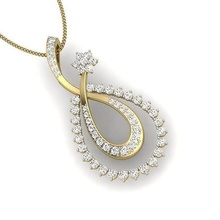 femmes pendentif 3dm rendre bijoux imprimable gemme diamant or argent mariage engagement bijou blanc brillant platine luxe précieux Collier pendentifs 3d print model - Mito3D