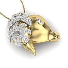 donne pendente 3dm render gioielleria stampabile gemma diamante oro argento bianca brillante platino lusso prezioso collana ciondoli girasole 3d print model - Mito3D