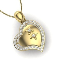 mulheres pingente 3dm render jóias imprimível gema diamante ouro prata Casamento noivado jóia branco brilhante platina luxo precioso colar pingentes joalheria coração 3d print model - Mito3D