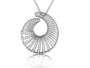 mulheres pingente 3dm render joalheria moda acessórios ouro diamante mulher projeto feng shui coração pingentes prata imprimível anel esterlina humano jóia 3d print model - Mito3D