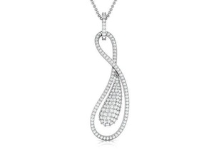 mujer colgante pendiente 3dm joya boda compromiso joyería imprimible diamante plata oro amor blanco brillante platino lujo precioso collar colgantes 3d print model - Mito3D