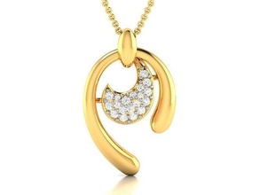 mulheres pingente 3dm render gema Casamento noivado jóia jóias imprimível diamante prata ouro joalheria branco brilhante platina luxo precioso colar pingentes 3d print model - Mito3D