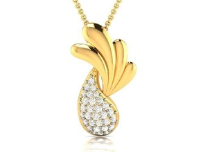 frauen anhänger 3dm diamant druckbar hochzeit engagement juwel gold schmuck weiß brillant platin luxus wertvoll halskette halsketten zart 3d print model - Mito3D