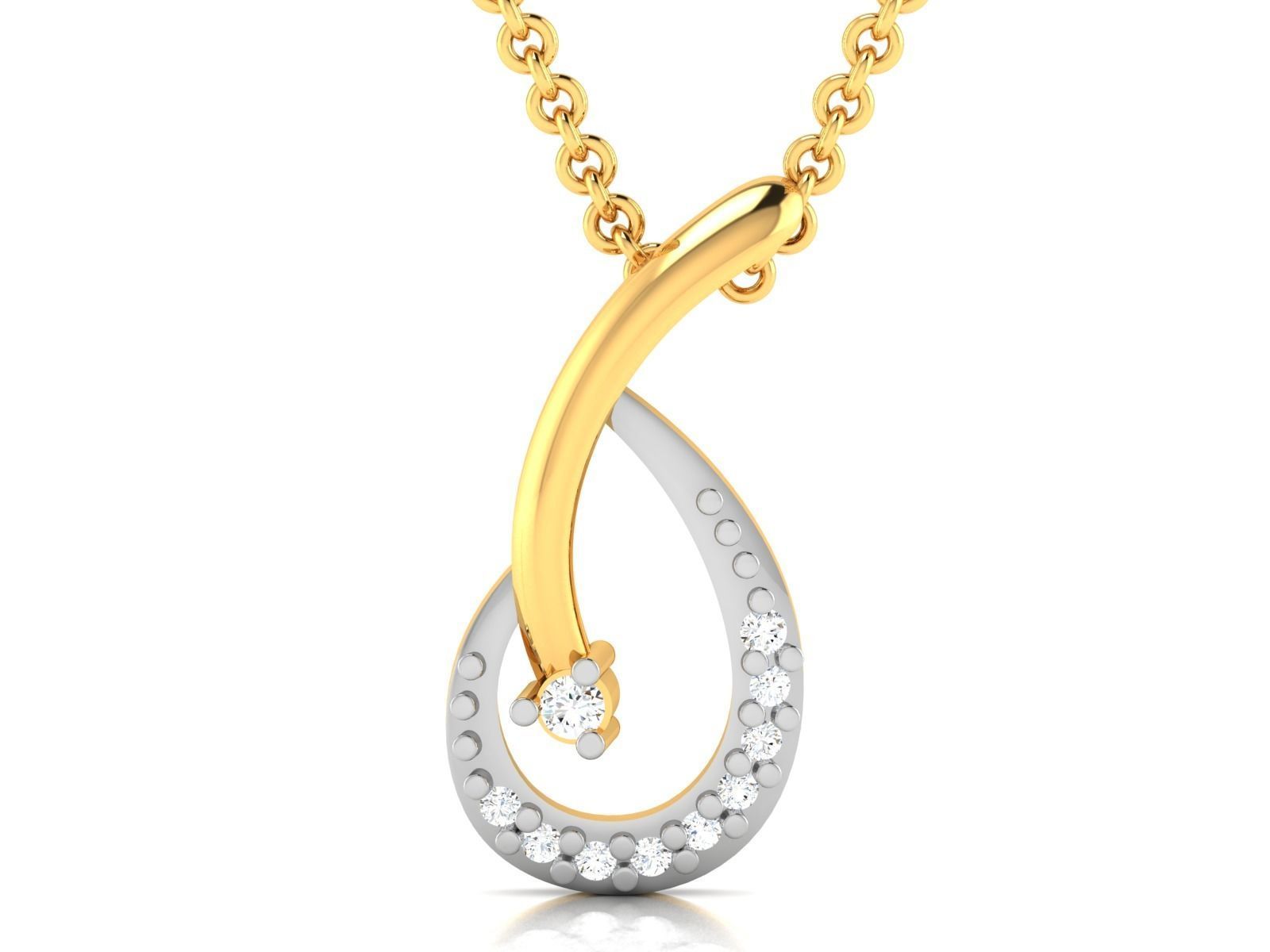 femmes pendentif 3dm rendre gemme mariage engagement bijou bijoux imprimable diamant argent or sterling blanc brillant platine luxe précieux Collier pendentifs 3D print model - Mito3D