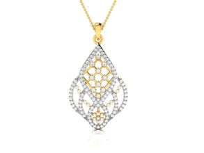 frauen anhänger 3dm juwel hochzeit engagement schmuck druckbar diamant silber gold sterling weiß brillant platin luxus wertvoll halskette 3d print model - Mito3D