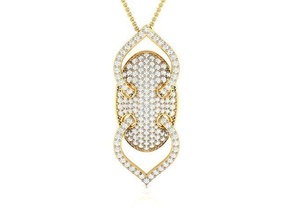 donne pendente 3dm render 3d stampa modello diamante solitario stampabile platino brillante gemma gioielleria collana lusso oro sterlina ciondoli 3d print model - Mito3D