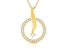women pendant 3dm render 3d print model diamond solitaire printable platinum brilliant gem jewelry necklace brillant luxury gold silver sterling pendants 3d print model - Mito3D