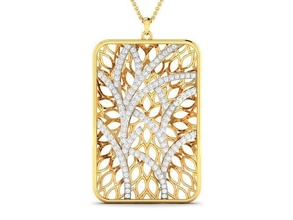 women pendant 3dm render 3d print model diamond solitaire printable platinum brilliant gem jewelry necklace brillant gold pendants 3d print model - Mito3D