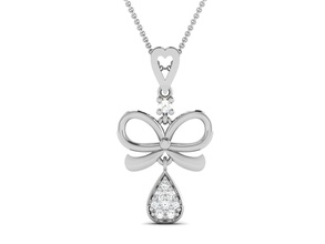 Frauen Anhänger 3dm render detail Schmuck Halskette diamond Silber gold sterling weiß genial bedruckbar ist gem Juwel Herz - Anhänger-Halskette 3d print model - Mito3D