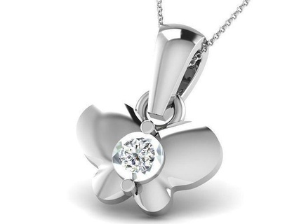 femmes pendentif 3dm rendre détail bijoux imprimable gemme diamant or argent mariage bijou papillon sterling blanc brillant platine luxe précieux Collier pendentifs 3d print model - Mito3D