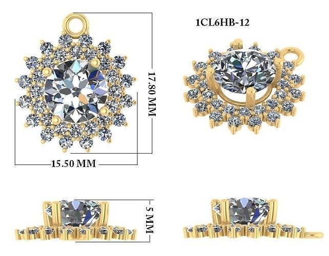 women pendant 3dm render detail jewellery printable diamond gold silver wedding jewel sterling white brilliant platinum precious necklace pendants jewelry 3D print model - Mito3D
