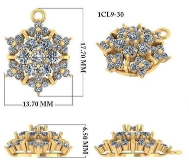 KADIN kolye 3dm vermek detay mücevher yazdırılabilir elmas altın gümüş düğün sterlin beyaz parlak platin değerli takı 3d print model - Mito3D