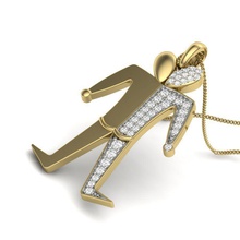Frauen Anhänger 3dm render-detail 3d-Druck Modell Schmuck Halskette diamond Silber gold sterling weiß bedruckbar ist gem Juwel engagement Hochzeit genial Platin - 3d print model - Mito3D