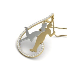 Frauen Anhänger 3dm render-detail 3d-Druck Modell Schmuck diamond Silber gold genial bedruckbar ist weiß sterling gem Halskette - 3d print model - Mito3D