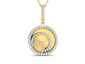 KADIN kolye 3dm stl fbx obj vermek detaylar elmas yazdırılabilir düğün nişan mücevher altın takı beyaz parlak platin lüks değerli kolyeler 3d print model - Mito3D