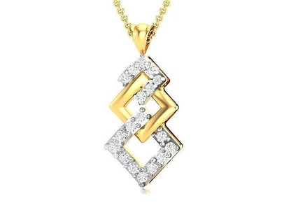 Frauen Anhänger 3dm stl obj fbx Einzelheiten Halskette Schmuck Diamant Silber Gold Sterling Weiß brillant druckbar Juwel Herz Liebe 3d print model - Mito3D