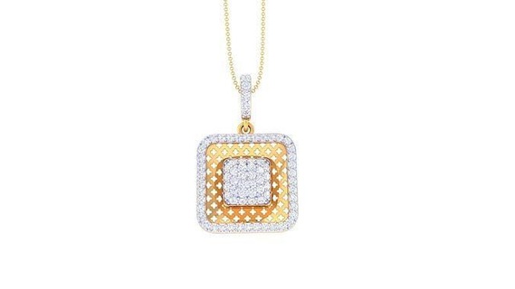 KADIN kolye 3dm stl obj fbx render detaylar Solitaire mücevher nişan kokteyl düğün gümüş altın kolyeler elmas fantezi moda takı 3d print model - Mito3D