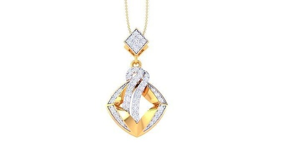 KADIN kolye 3dm stl obj fbx render detaylar Solitaire mücevher nişan kokteyl düğün gümüş altın kolyeler elmas fantezi moda takı 3d print model - Mito3D