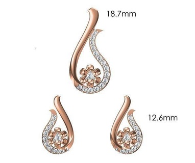 donne pendente orecchini impostato stl jcd dettagli nozze gioielleria stampabile diamante ciondoli borchie collana combo 3d print model - Mito3D