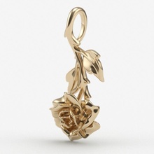 Frauen Anhänger Rose stl Gold Schmuck Silber Halskette Mode Schönheit druckbar Sterling 3d print model - Mito3D