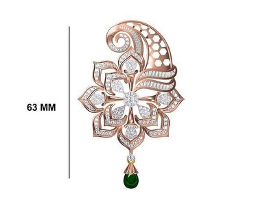 femmes pendentif stl jcd détails Collier bijoux diamant argent or cocarde rond circulaire précieux imprimable bijou gemme engagement pendentifs bague anneaux 3d print model - Mito3D