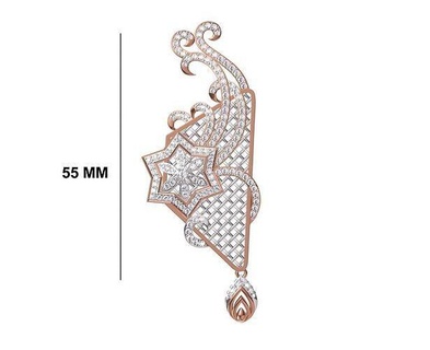 femmes pendentif stl jcd détails Collier bijoux diamant argent or cocarde rond circulaire précieux imprimable bijou gemme engagement pendentifs bague anneaux 3d print model - Mito3D