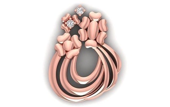 Frauen Anhänger 3dm stl obj fbx rendert Einzelheiten Halskette Schmuck Diamant Silber Gold druckbar Juwel Engagement 3d print model - Mito3D