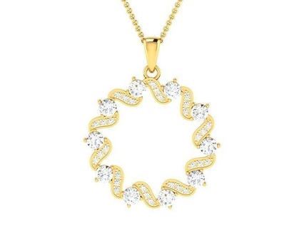 KADIN kolye 3dm stl obj fbx render detaylar elmas yazdırılabilir düğün nişan mücevher İtalyan altın takı beyaz parlak platin lüks değerli kolyeler narin 3d print model - Mito3D