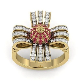 mujer Hazme anillo 3dm detalles cóctel Boda compromiso aniversario nupcial promesa enamorado propuesta joyería joya oro diamante imprimible anillos 3d print model - Mito3D