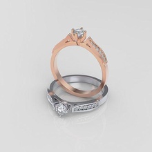 Frauen Ring Schmuck Hochzeit Engagement Platin Gold Juwel brillant Diamant druckbar 3d Silber Mode Schönheit Ringe 3d print model - Mito3D