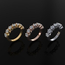 women ring 02 jewelry luxury elegant gem gold silver wedding diamond earring bracelet necklaces pendant rhinoceros accessory beauty fashion design cad jewel rings 3d print model - Mito3D