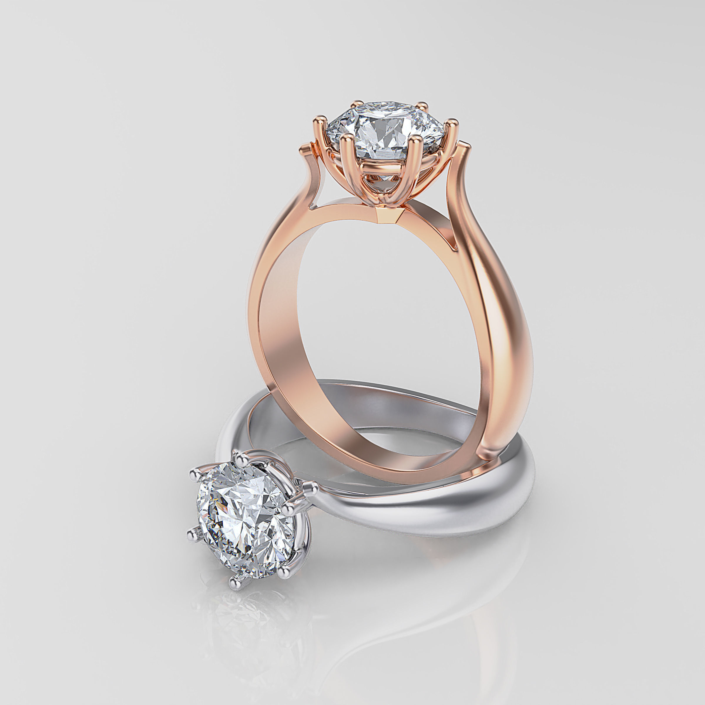frauen ring schmuck hochzeit engagement platin gold juwel brillant diamant druckbar 3d silber mode schönheit ringe 3D print model - Mito3D