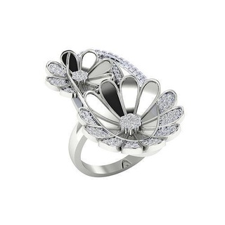 Frauen Ring Ringe Diamant Schmuck Sterling Juwel Platin Hochzeit Cocktail Engagement druckbar wertvoll Luxus Silber Gold 3d print model - Mito3D