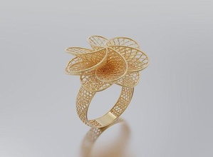 mulheres anel ouro prata jóias retro arte Projeto ilustração geométrico ornamentado papel resumo padronizar decoração imprimível gema joalheria argolas 3d print model - Mito3D