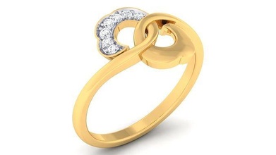 donne squillare stampabile anelli nozze Fidanzamento gioiello gioielleria sterlina argento platino diamante oro 3d print model - Mito3D