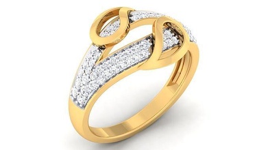 Frauen Ring druckbar Ringe Hochzeit Engagement Juwel Schmuck Sterling Silber Platin Diamant Gold 3d print model - Mito3D