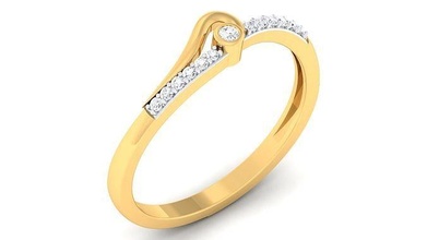 donne squillare stampabile oro gioielleria anelli nozze gioiello argento Fidanzamento diamante 3d print model - Mito3D