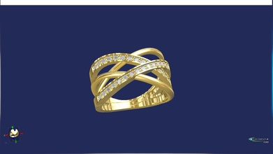 women ring female jewel gold precious gem jewelry rings 3d print model - Mito3D